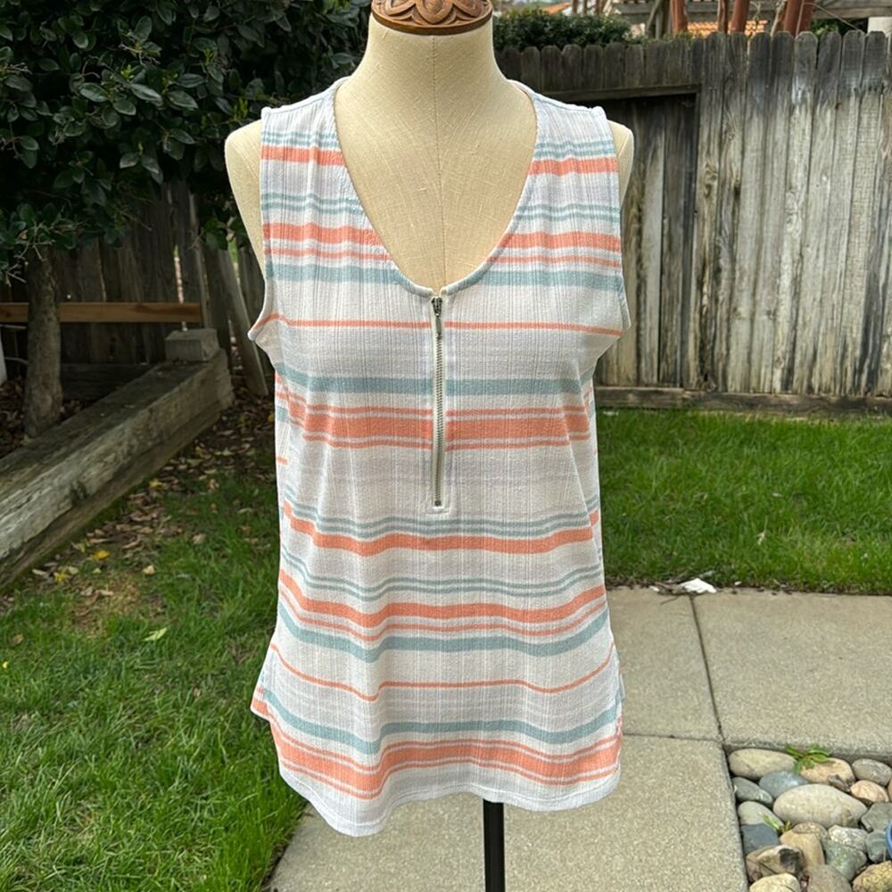 LuLaRoe Rachael V-neck Zipper Tank Top Women's Size XS